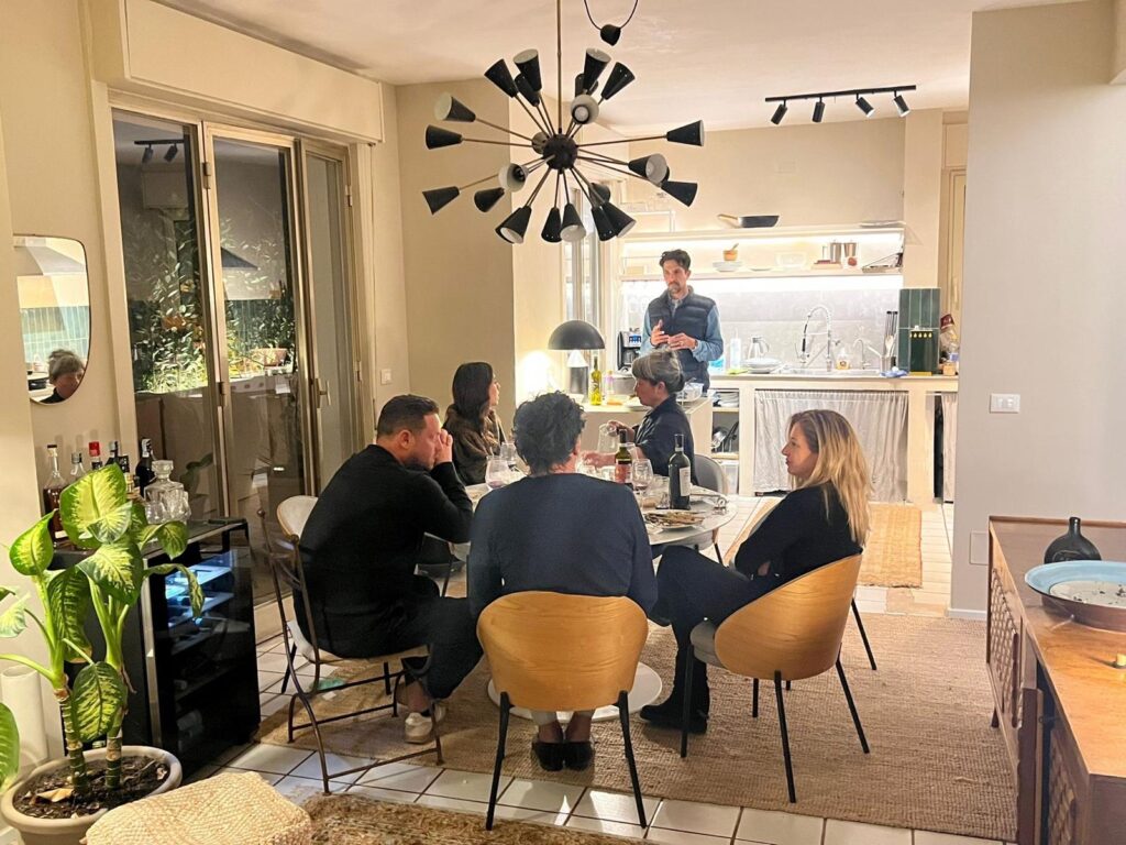 Chef Ping hosting an Asian cooking experience in Noto, Sicily